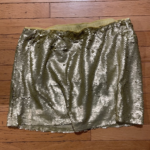 Brand New Anthropologie Gold Sequinned Bandeau Tube Top - Picture 7 of 16